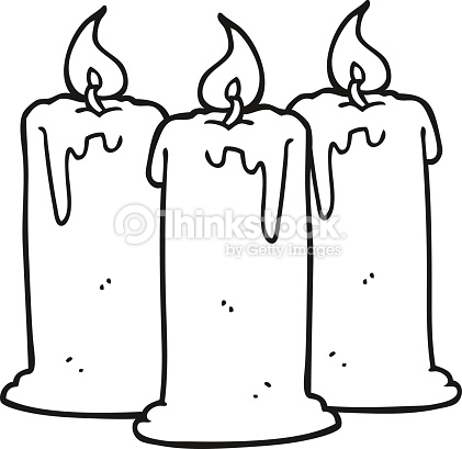 421x409 Melting Candle Clipart Vector Black