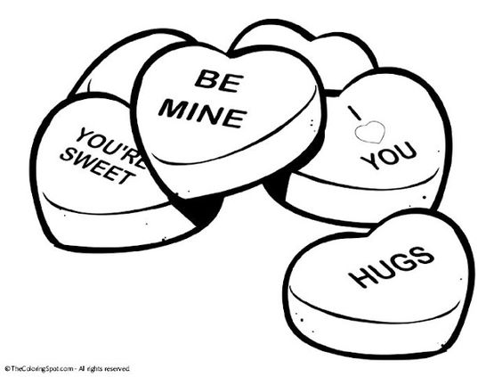 564x423 Candy Hearts Clip Art