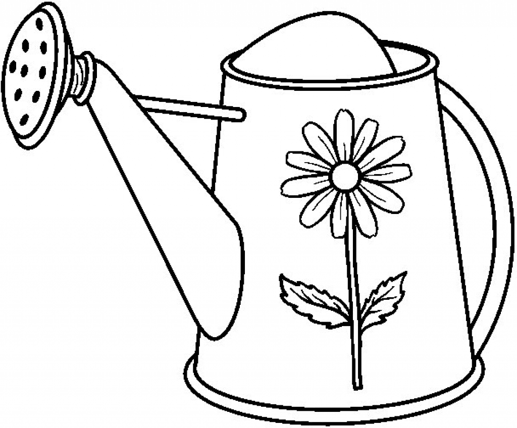 1024x848 Watering Can Coloring Page Murderthestout