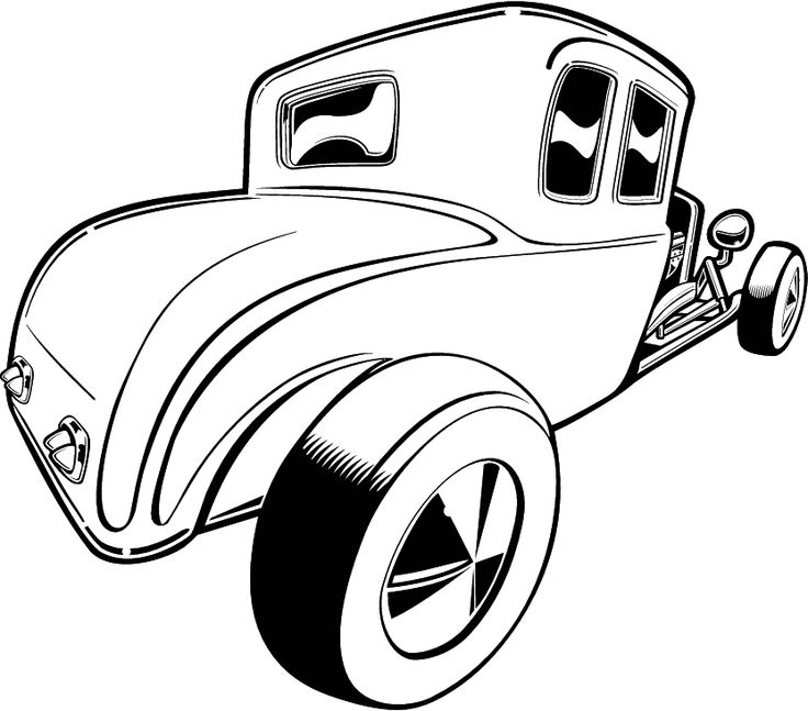 Black And White Car Drawings