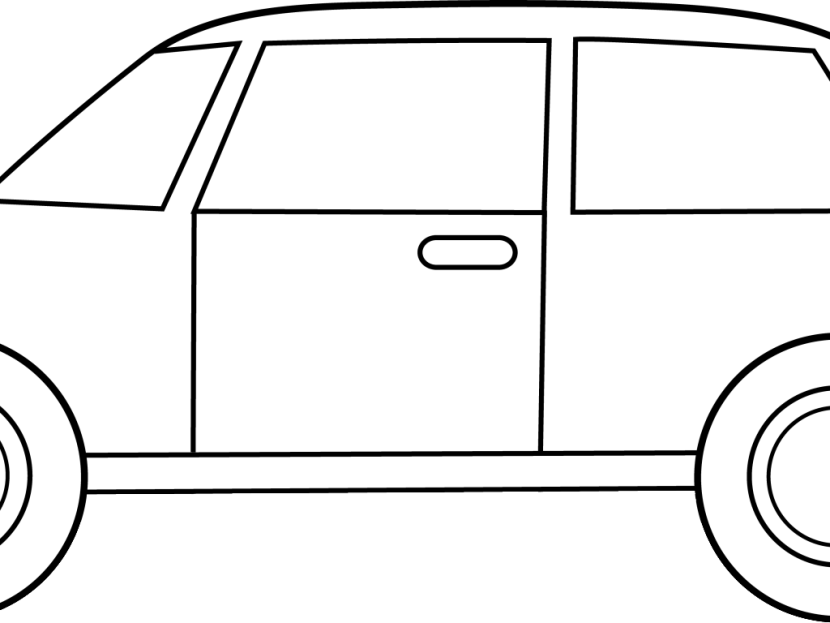 830x623 Car Black And White Clipart
