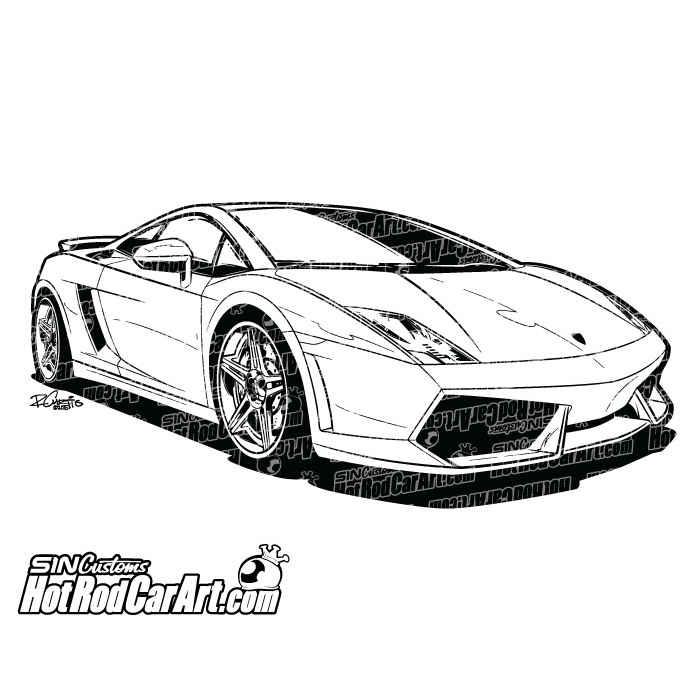 700x700 Lamborghini Clipart Black And White