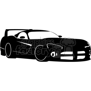 300x300 Royalty Free Black Sports Car 373987 Vector Clip Art Image