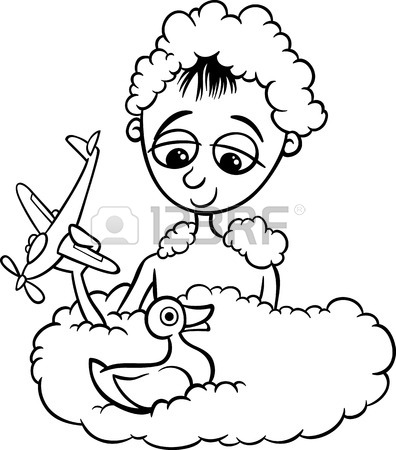 396x450 Funny Black And White Cartoon Plane Royalty Free Cliparts, Vectors