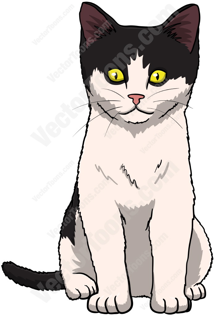 Black And White Cat Cartoon Pictures | Free download on ClipArtMag