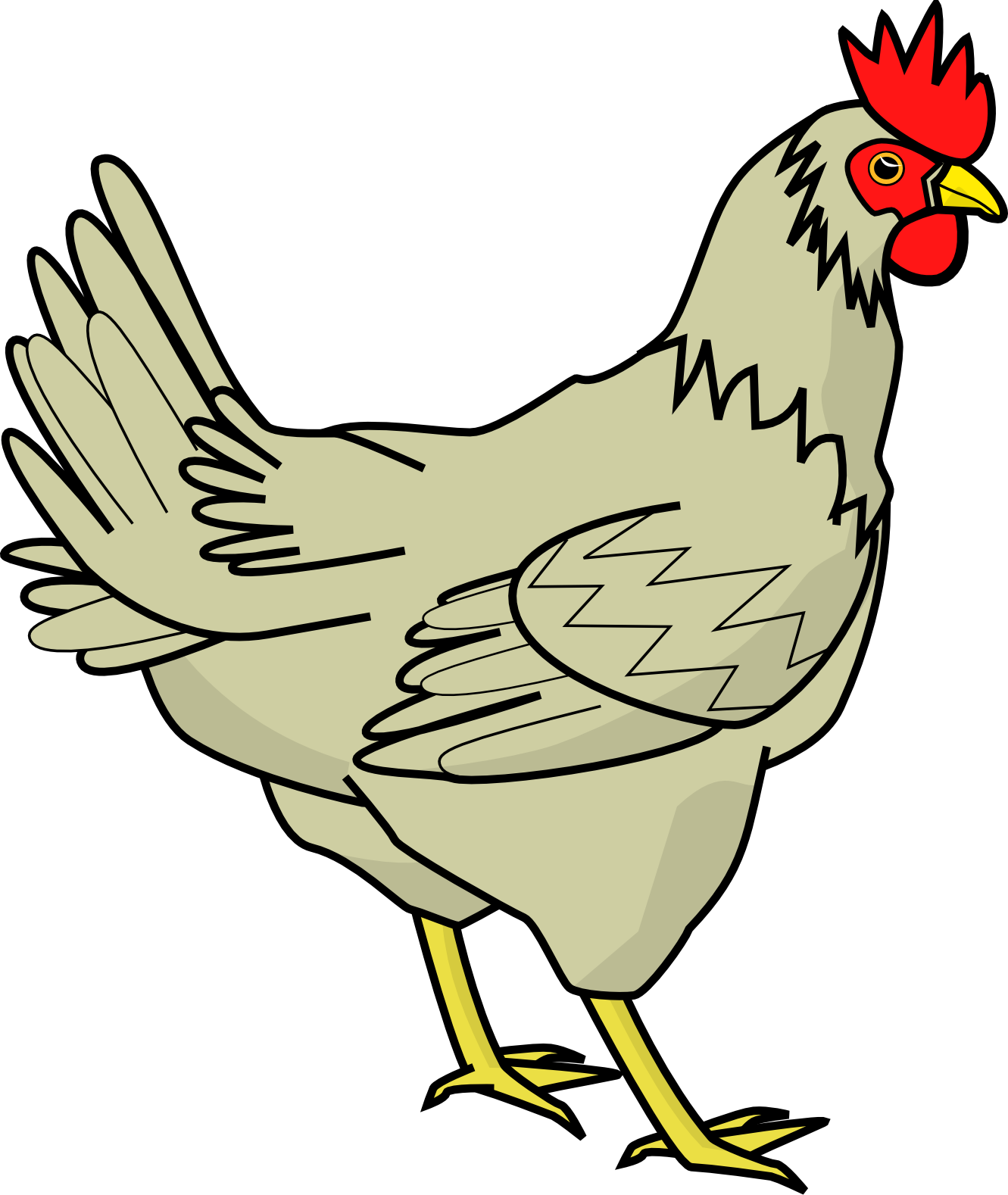1331x1578 Chicken Clipart Black And White