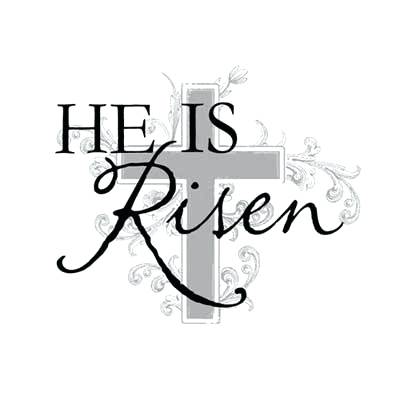 400x398 Easter Clipart Religious Black And White Religious He Is Risen