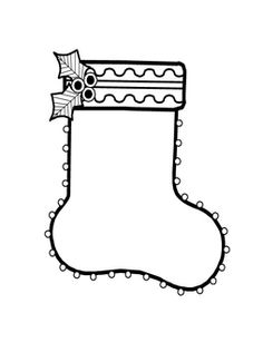 236x325 Black And White Christmas Stocking Border Merry Christmas