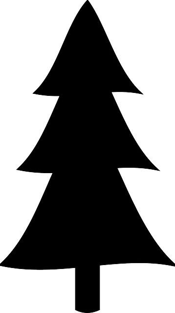 358x640 Green Christmas Tree Silhouette Cliparts