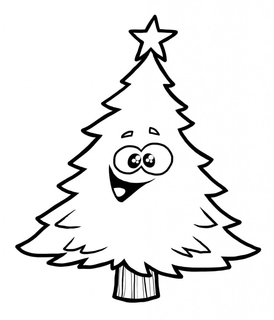 Printable Christmas Tree Clipart Black And White