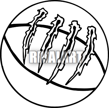 361x358 Line Clipart Basketball