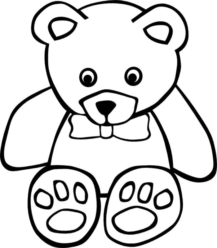 700x801 Bear Black And White Teddy Bear Black And White Clipart