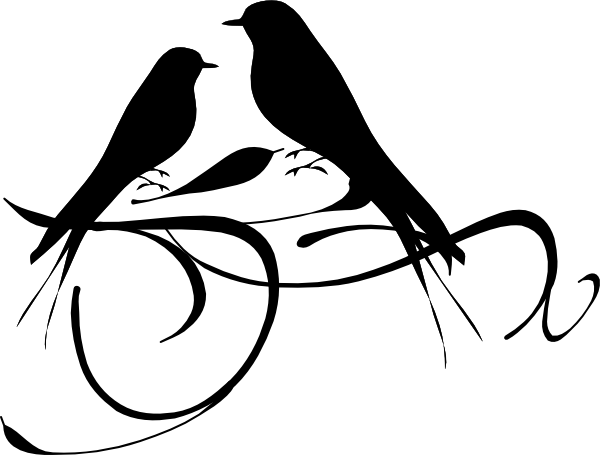 600x455 Birds On A Branch Clip Art