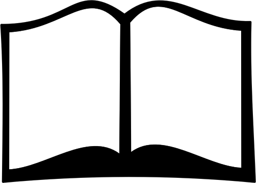 500x357 Black And White Open Book Vector Clip Art Public Domain Vectors