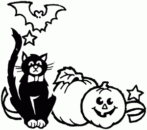 300x264 Halloween Clip Art Black And White Border Special Day Celebrations