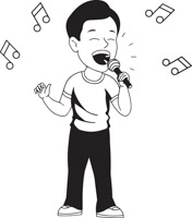 176x200 Singer Microphone Clipart Black And White Amp Singer