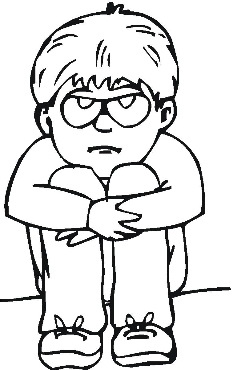 757x1200 Black Amp White Clipart Sad