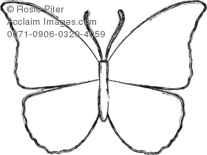 300x225 Art Illustration Of A White Butterfly