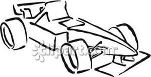 300x154 Race Car Clipart Black And White