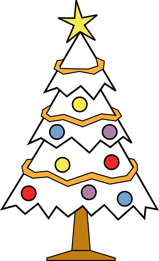555x911 Black And White Xmas Tree Clipart