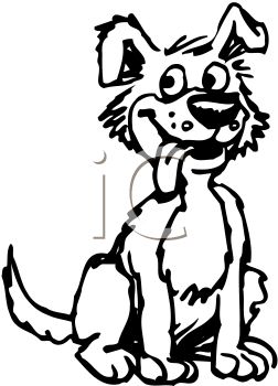 252x350 Funny Dog Black And White Clipart