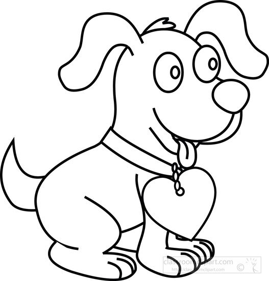 527x550 Puppy Clipart Black And White