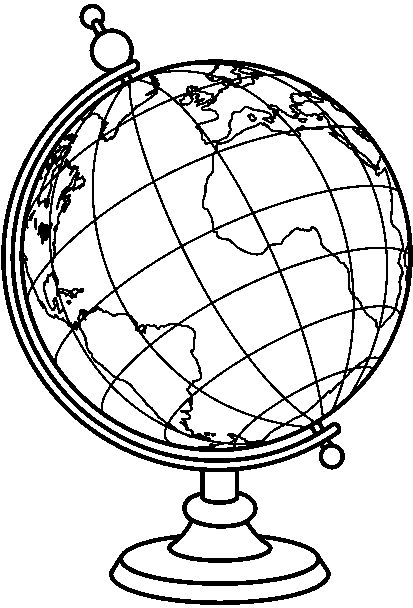 413x608 Free World Globe Clipart Black And White