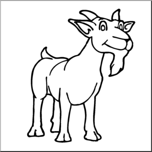 304x304 Clip Art Cartoon Goat Billy Goat Bampw I Abcteach