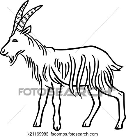433x470 Clipart Of Billy Goat K21169983