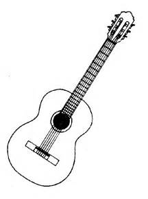 216x289 Black And White Acoustic Guitar Clipart