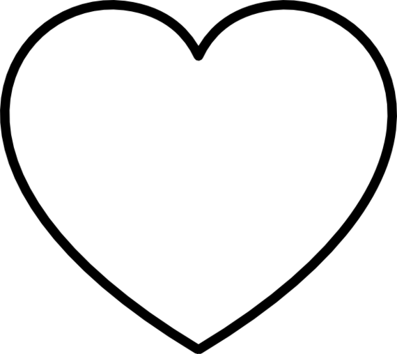570x508 Black Heart Heart Clipart Black And White Heart Clip Art