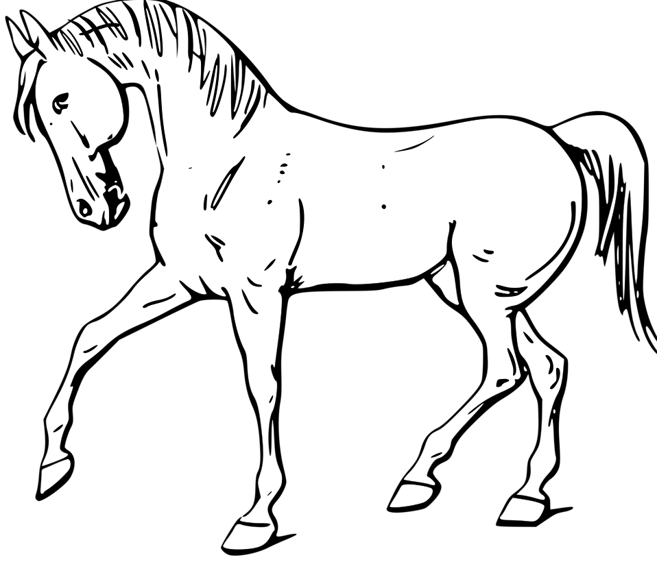 958x820 Image Of Horse Clipart Black And White