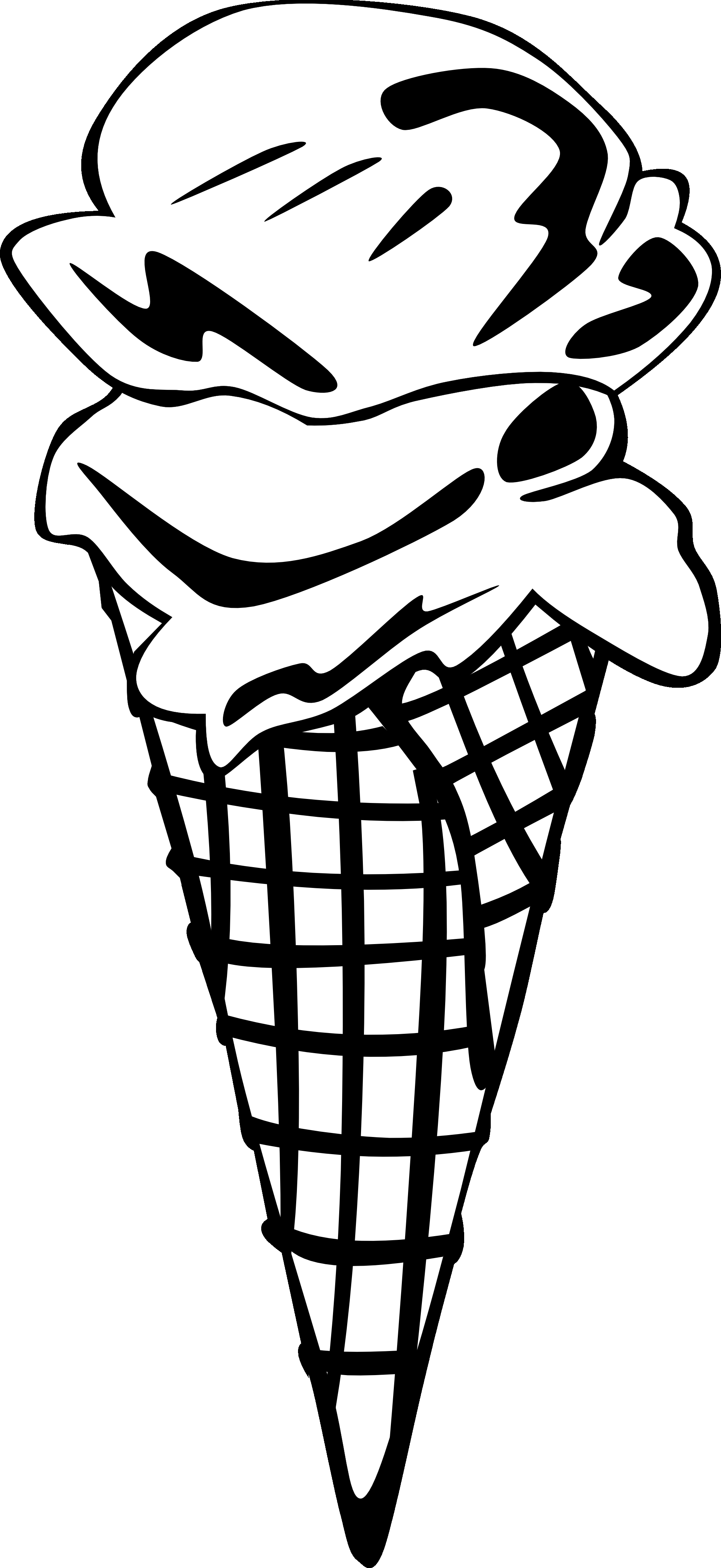 Black And White Clipart Ice Cream