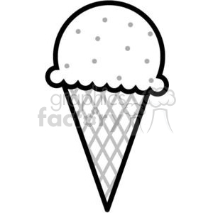 300x300 Royalty Free Vanilla Ice Cream Cone 381633 Vector Clip Art Image