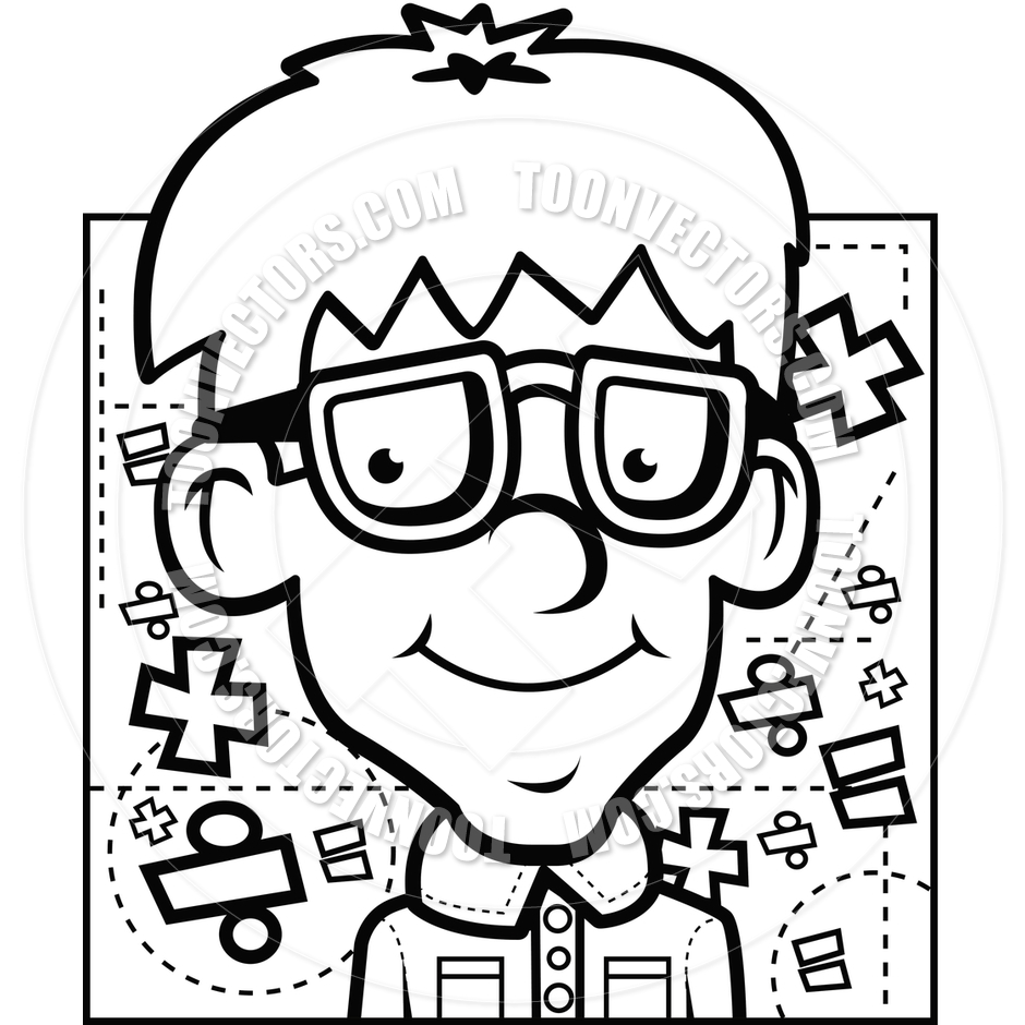 940x940 Student Black And White In Line Clipart