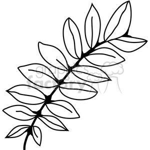 300x300 Royalty Free Black Locust Leaf 387372 Vector Clip Art Image
