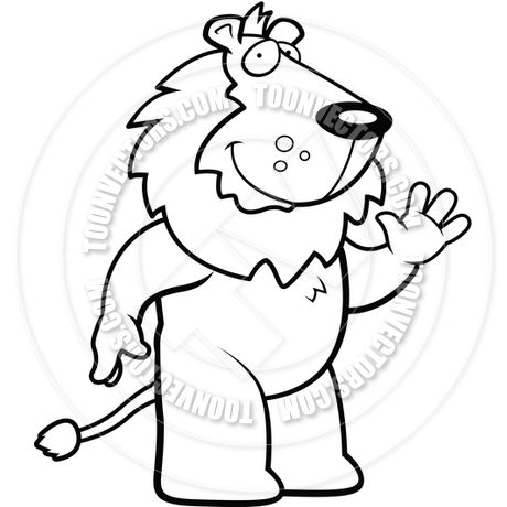 Black And White Clipart Lion