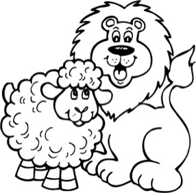 286x282 White Lion Clipart Lion Lamb