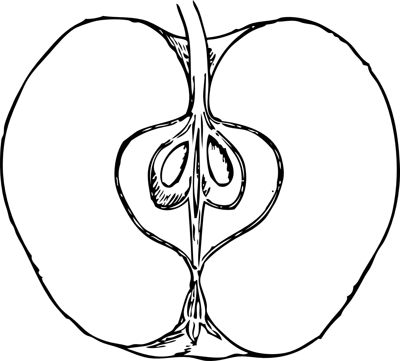 1280x1157 Apple Black And White Apple Clip Art Black And White Free Clipart