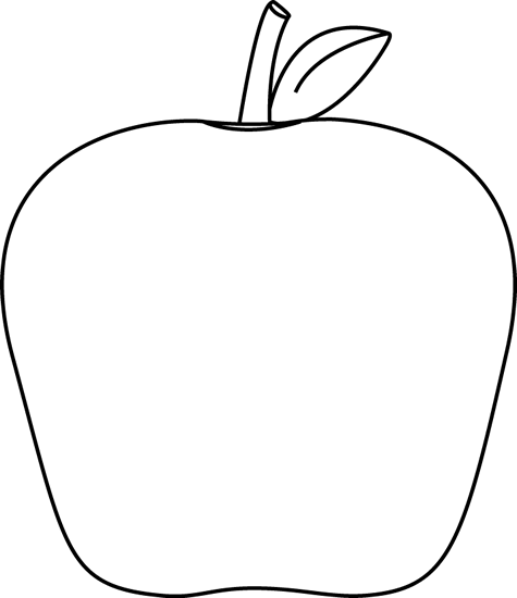 475x550 Black And White Apple Clip Art