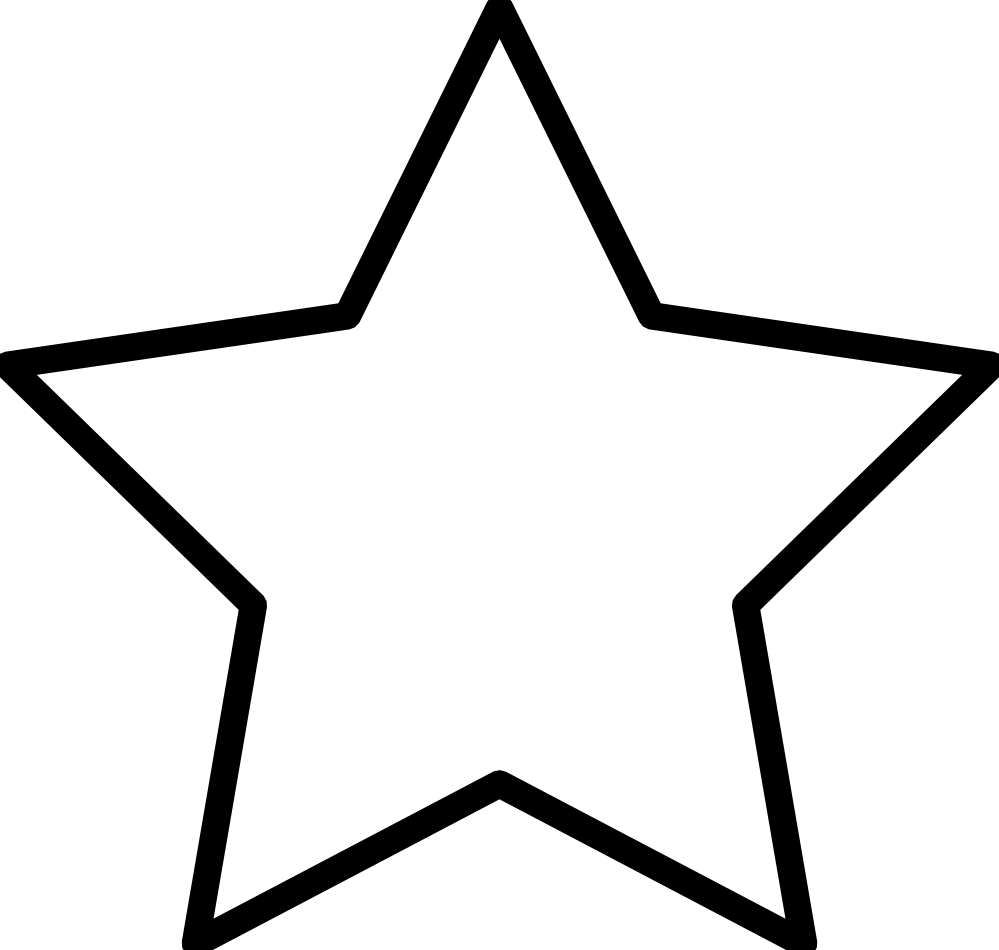 999x950 Star Black And White Clipart