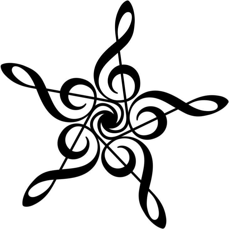 729x729 Music Clipart Snowflake