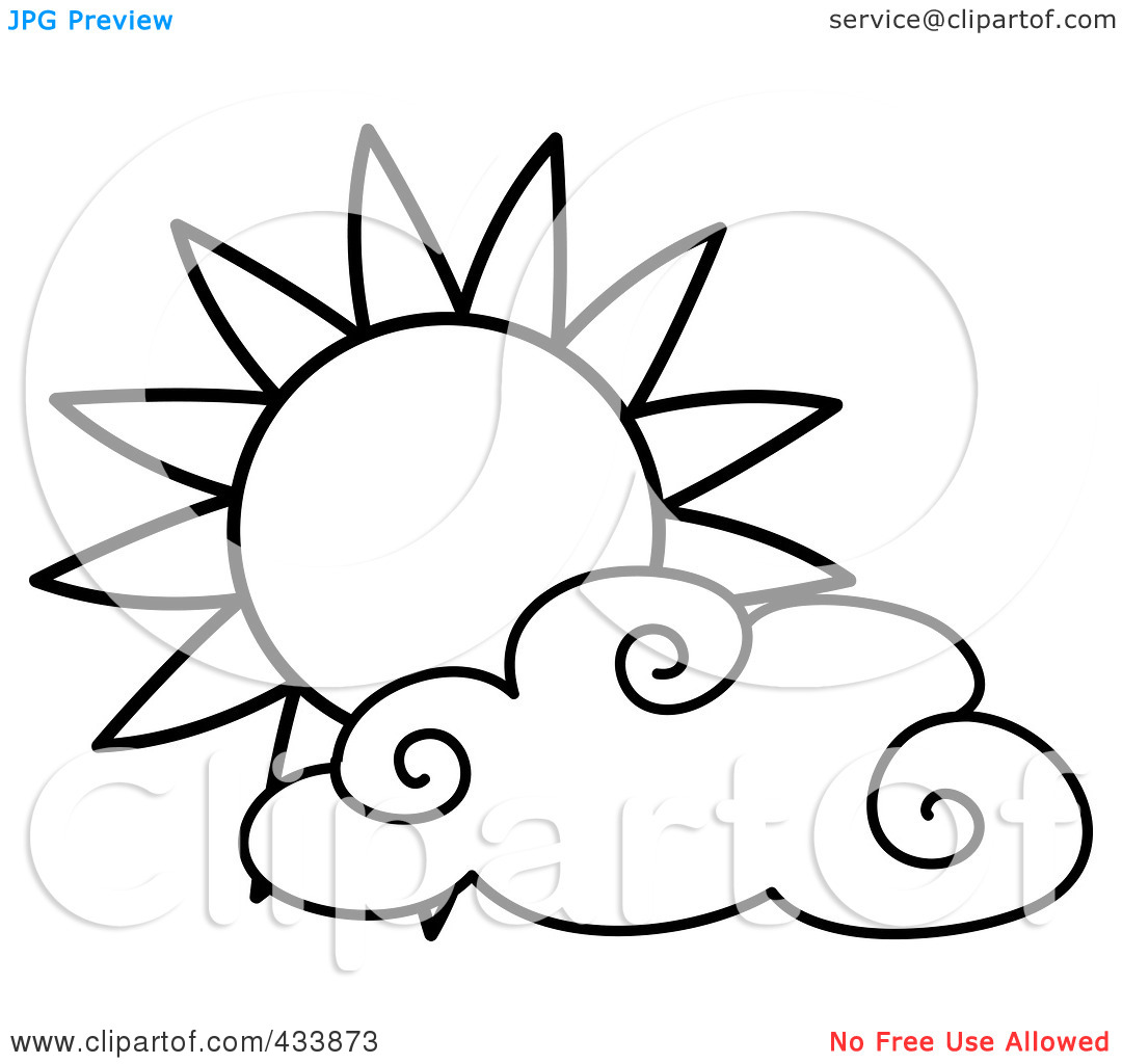 1080x1024 Sun And Clouds Clipart