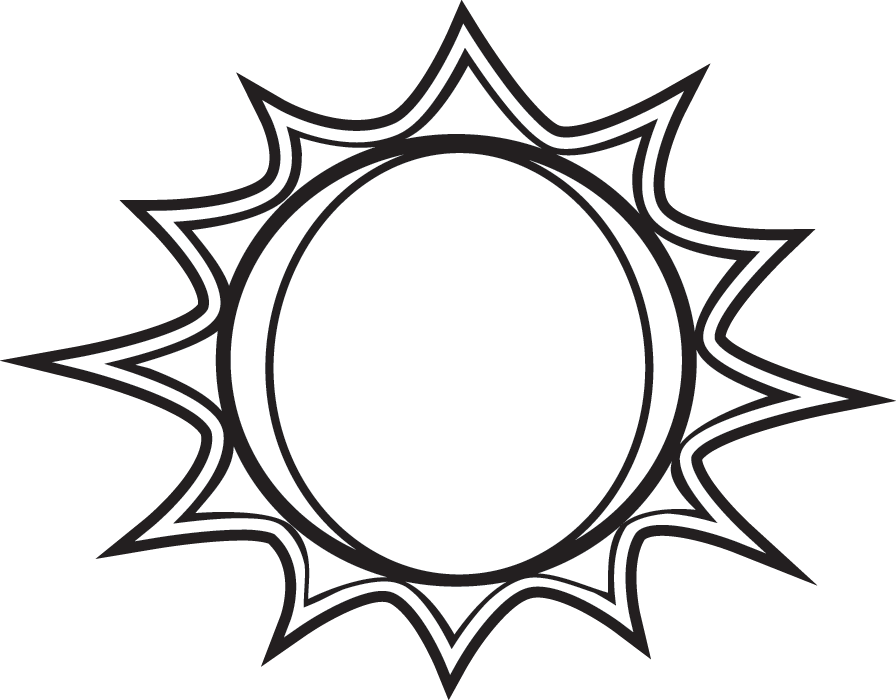 896x700 Best Sun Clipart Black And White