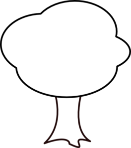 264x297 Black And White Tree Clip Art