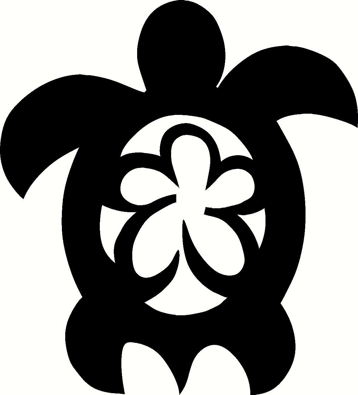 Black And White Clipart Turtle