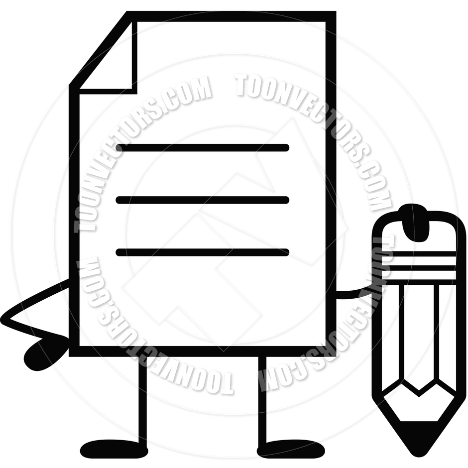 940x940 Writing Text Document (Black And White Line Art) By Cory Thoman