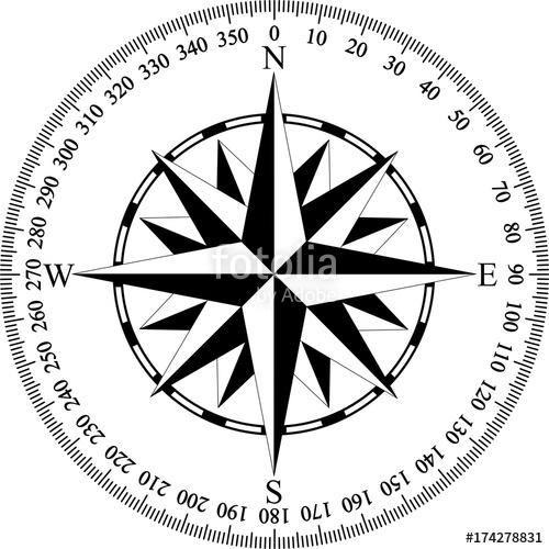 Black And White Compass | Free download on ClipArtMag