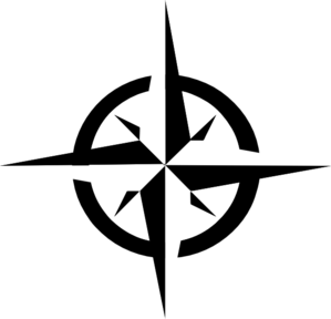 299x288 White Compass Rose Clip Art