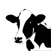 170x170 Black And White Cow Clip Art